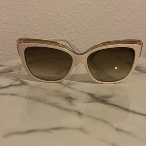CHRISTIAN DIOR White Acetate Glisten Sunglasses -E5DJD